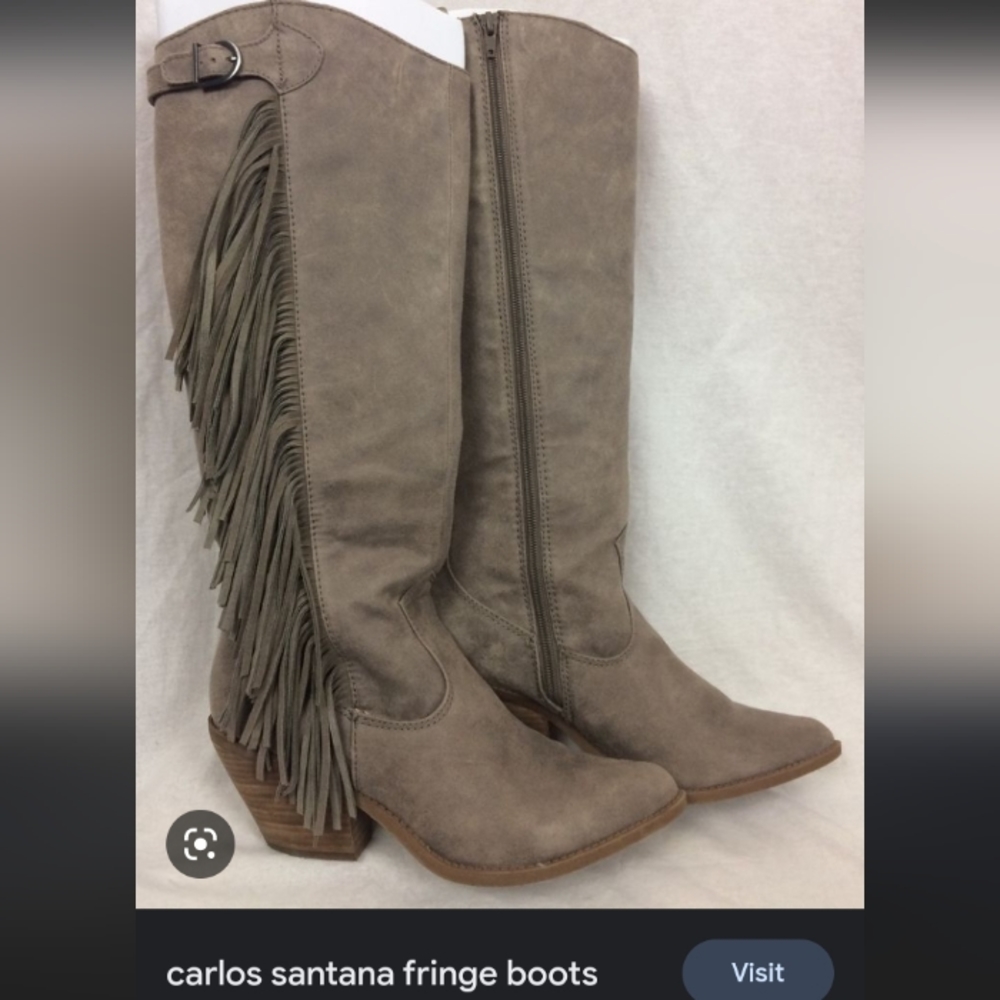 ISO Carlos Santana Lever suede fringe boot
